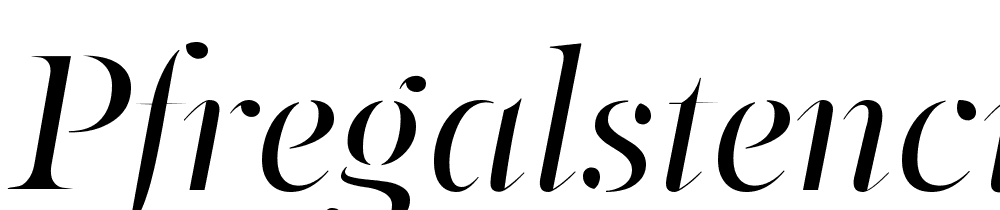 PFRegalStencilPro-Italic font family download free