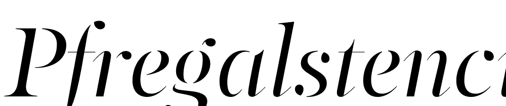 PFRegalStencilPro-Italic font family download free