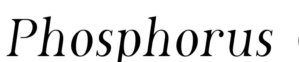 Phosphorus Chloride font family download free