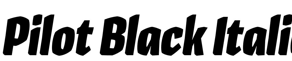 Pilot-Black-Italic font family download free