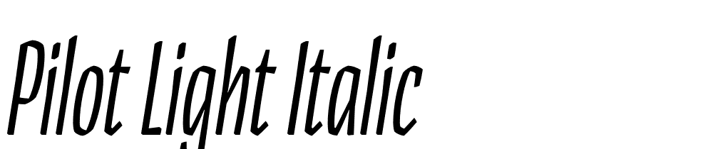 Pilot-Light-Italic font family download free