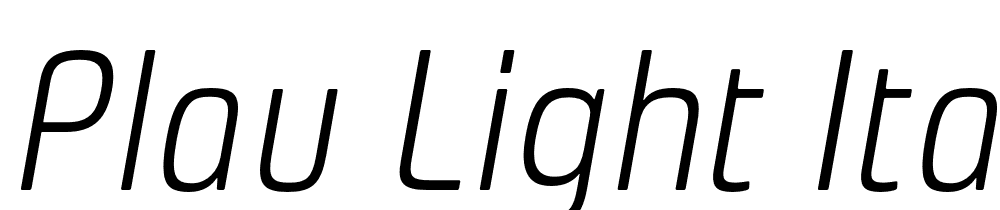 Plau-Light-Italic font family download free