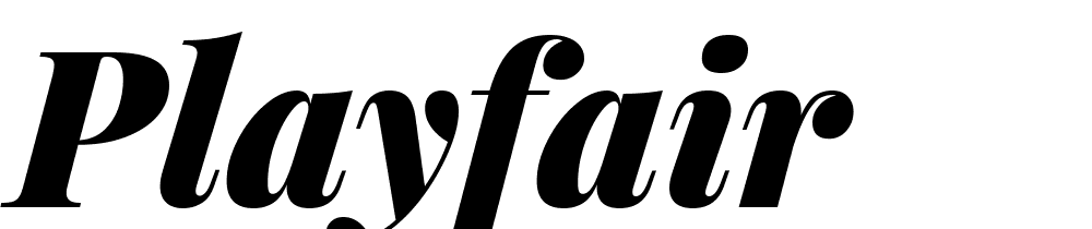 Playfair font family download free