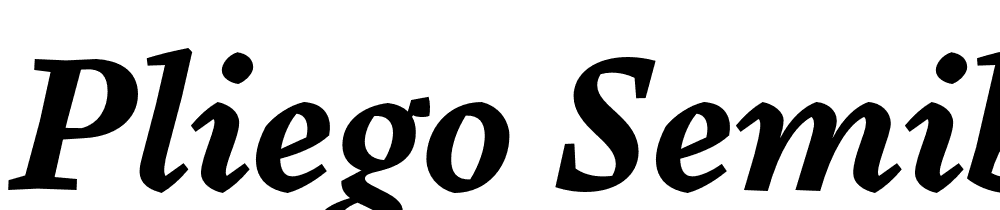 Pliego-SemiBold-Italic font family download free