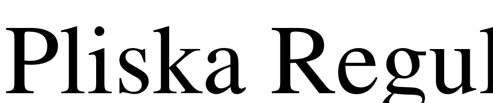 Pliska-Regular font family download free