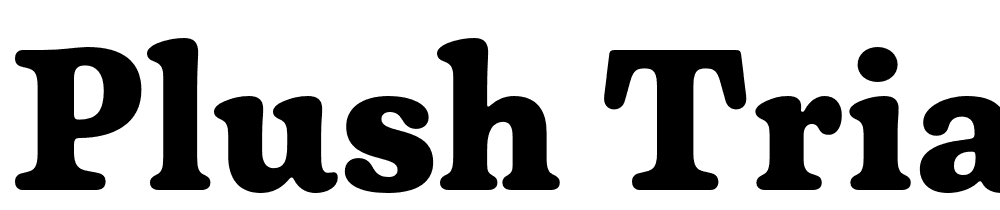 Plush-Trial-Black font family download free