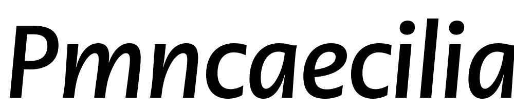 PMNCaeciliaSans-Head-Bd-It font family download free