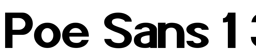 POE-Sans-1.30-Bold font family download free