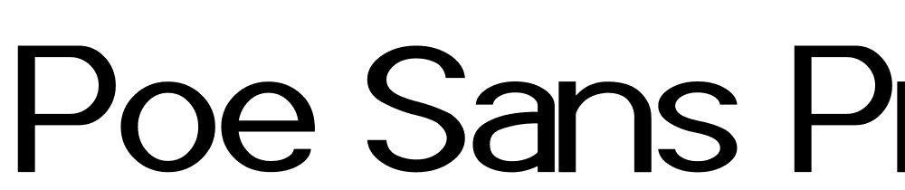 POE-Sans-Pro font family download free