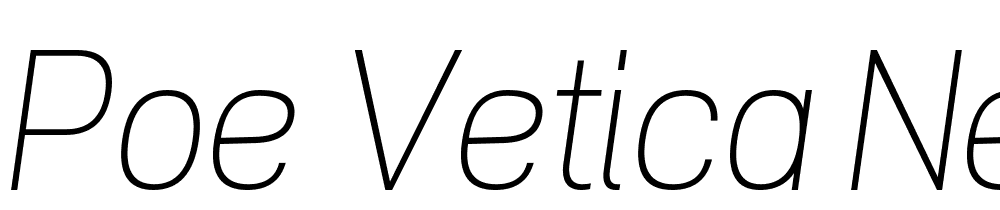 poe-vetica-new font family download free