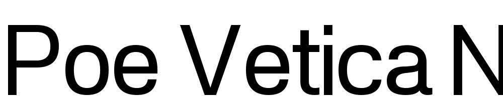 POE-Vetica-New font family download free