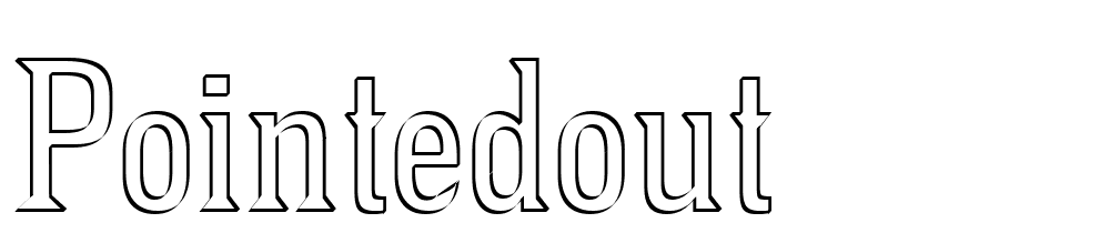 PointedOut font family download free