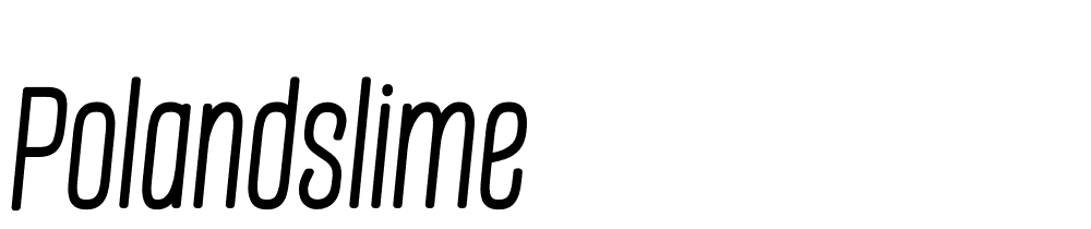 polandslime font family download free