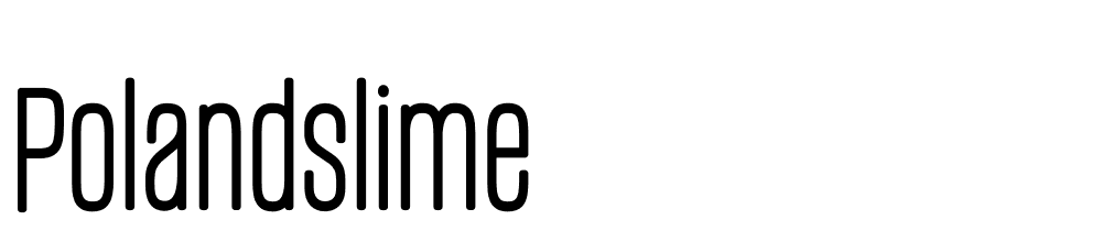 Polandslime font family download free