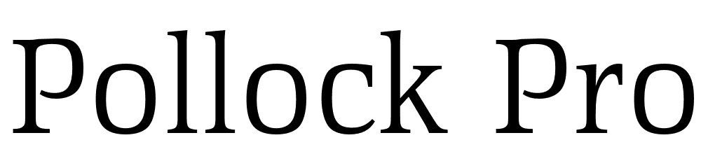 Pollock Pro font family download free