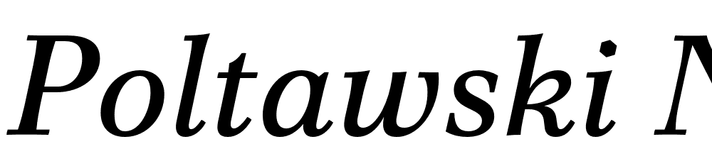 Poltawski-Nowy-Italic font family download free