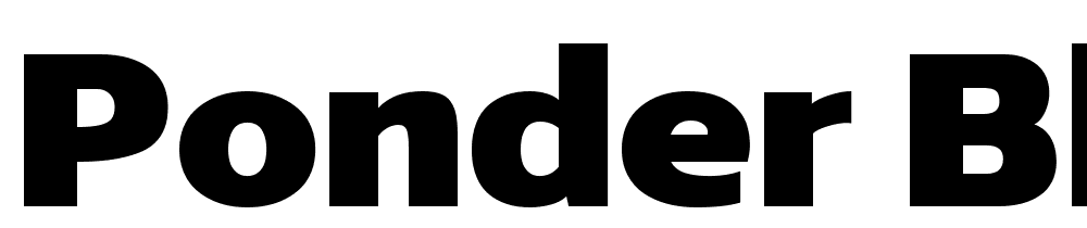 ponder-black font family download free