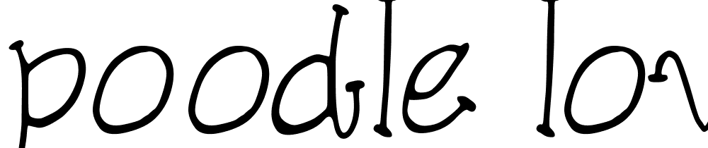 poodle lover font family download free