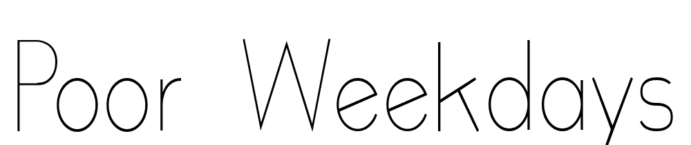 poor-weekdays font family download free