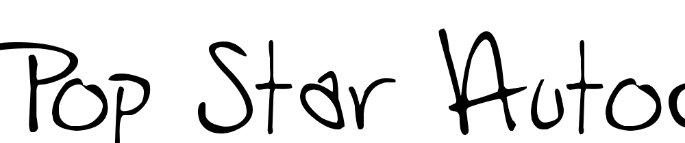 Pop Star Autograph font family download free