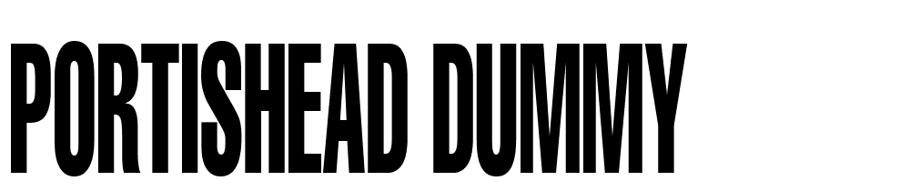 Portishead-Dummy font family download free