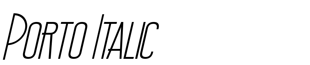 PORTO-Italic font family download free