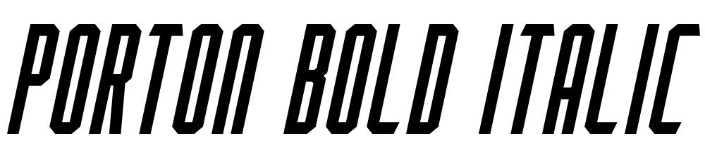 Porton-Bold-Italic font family download free