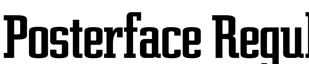 Posterface Regular font family download free