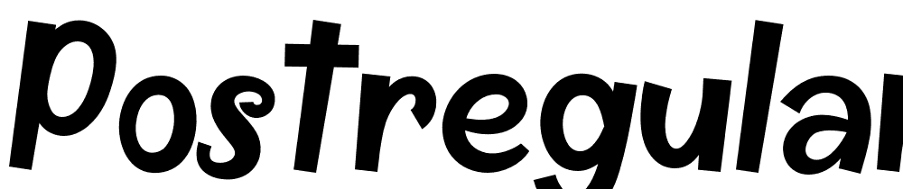 Postregular-Regular font family download free