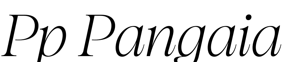 PP-Pangaia-Ultralight-Italic font family download free