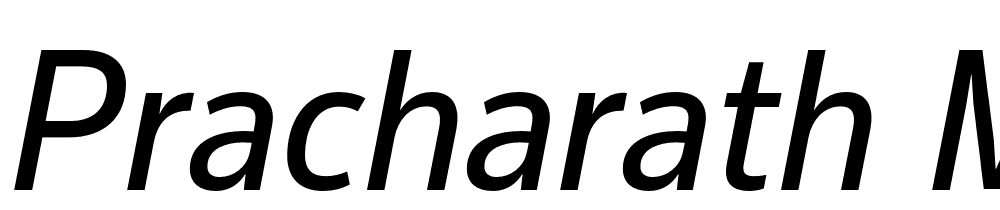 Pracharath-Medium-Italic font family download free