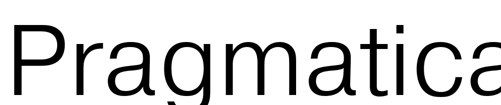 Pragmatica-Light font family download free