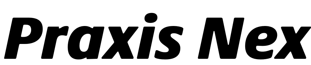 Praxis-Next-Black-Italic font family download free