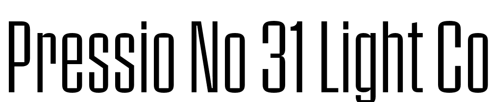 Pressio-No.-31-Light-Compressed font family download free