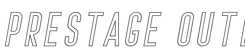 Prestage-Outline-Italic font family download free