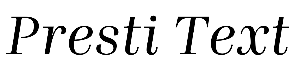 Presti-Text-Regular-Italic font family download free