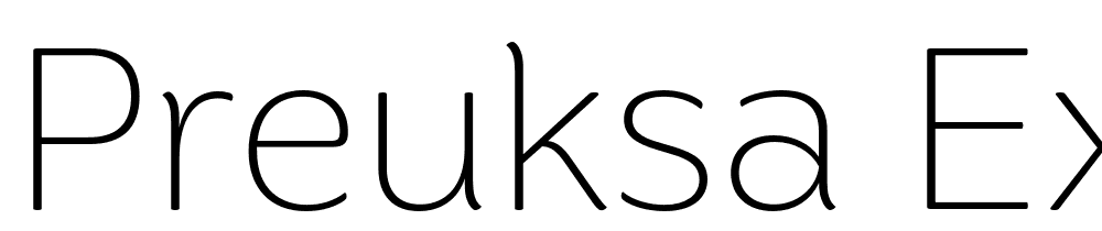 Preuksa-Extralight font family download free