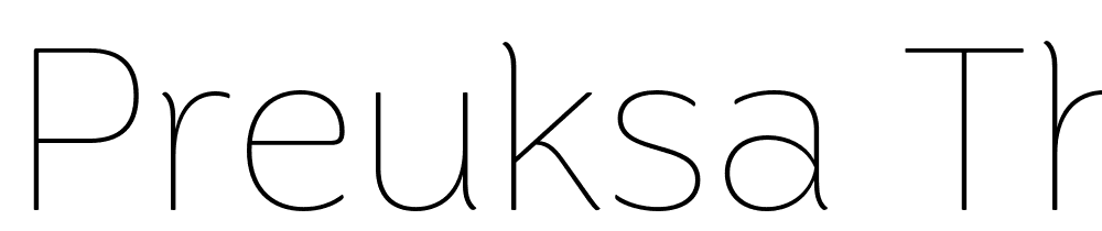 Preuksa-Thin font family download free