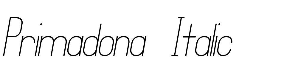 Primadona-Italic font family download free