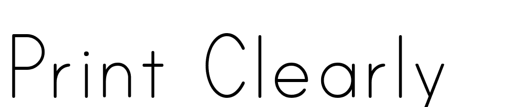 Print-Clearly font family download free