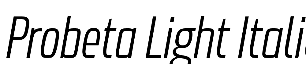 Probeta-Light-Italic font family download free