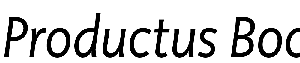 Productus-Book-Italic font family download free