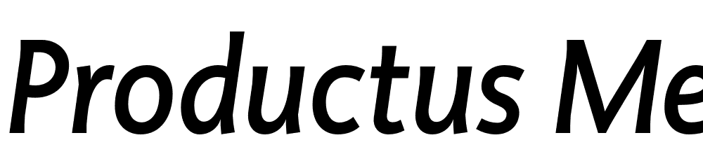 Productus-Medium-Italic font family download free