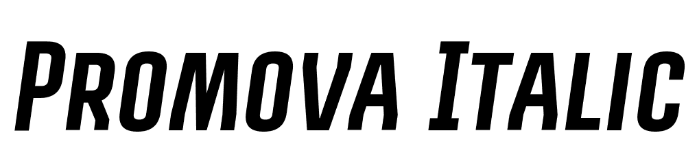 PROMOVA-Italic font family download free