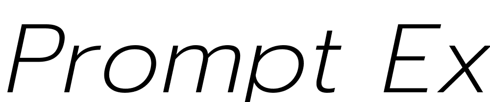 Prompt-ExtraLight-Italic font family download free