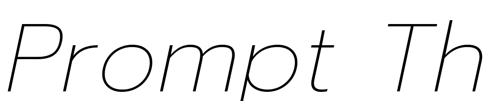 Prompt-Thin-Italic font family download free