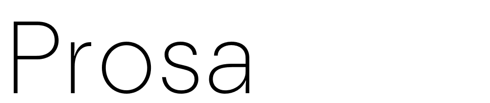 Prosa font family download free