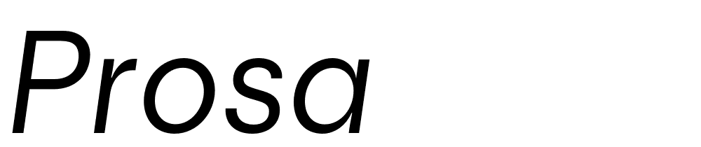 Prosa font family download free