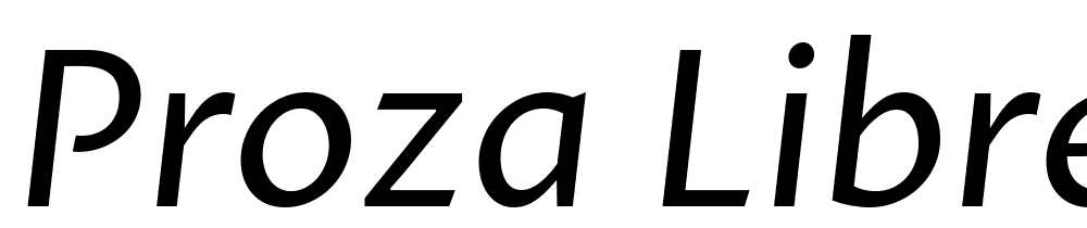 Proza-Libre-Italic font family download free