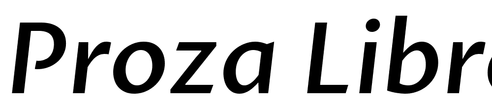 Proza-Libre-Medium-Italic font family download free